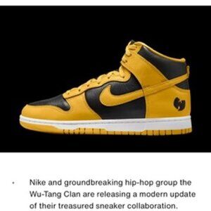 Nike x Wu-Tang Dunk High sneakers mens size 12 BNIB